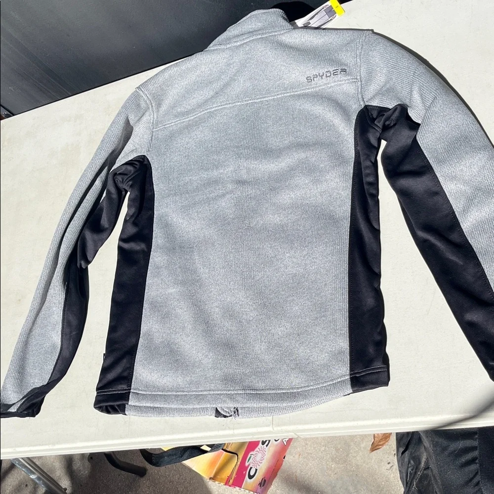 Spyder Heather Gray and Black Knit Jacket NWT men’s small